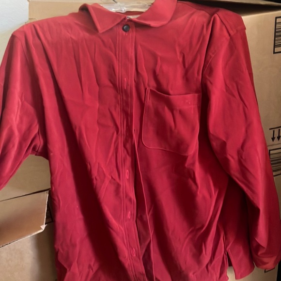 Tops - FINAL MARKDOWN Marsh landing heavyweight ultra suede blouse large